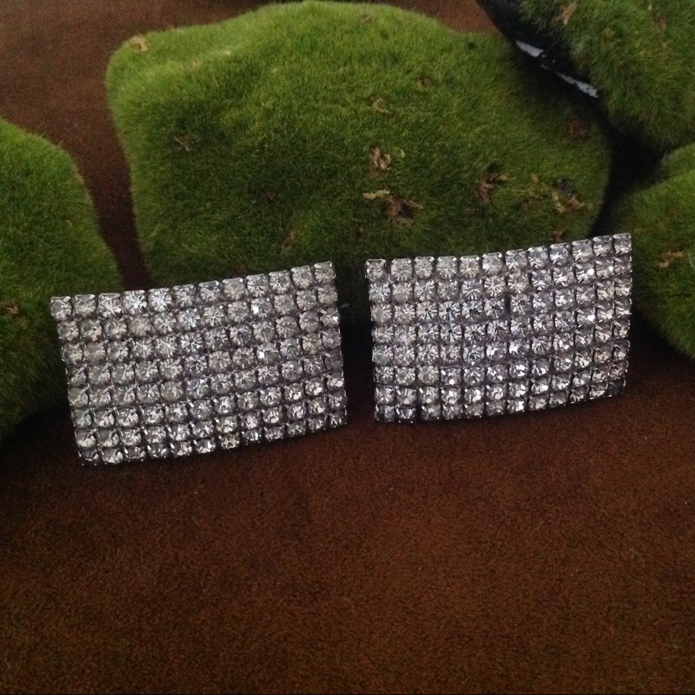 Vintage "Musi" Co. Rhinestone Shoe Clips - Picture 2 of 4